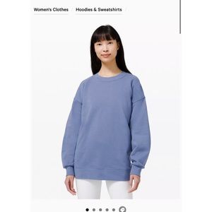 Lululemon perfectly oversized crew in cobalt blue